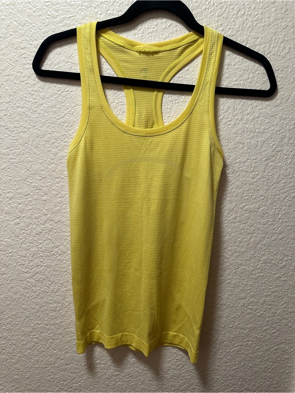 Yellow Lululemon swiftly tech tank top size 2